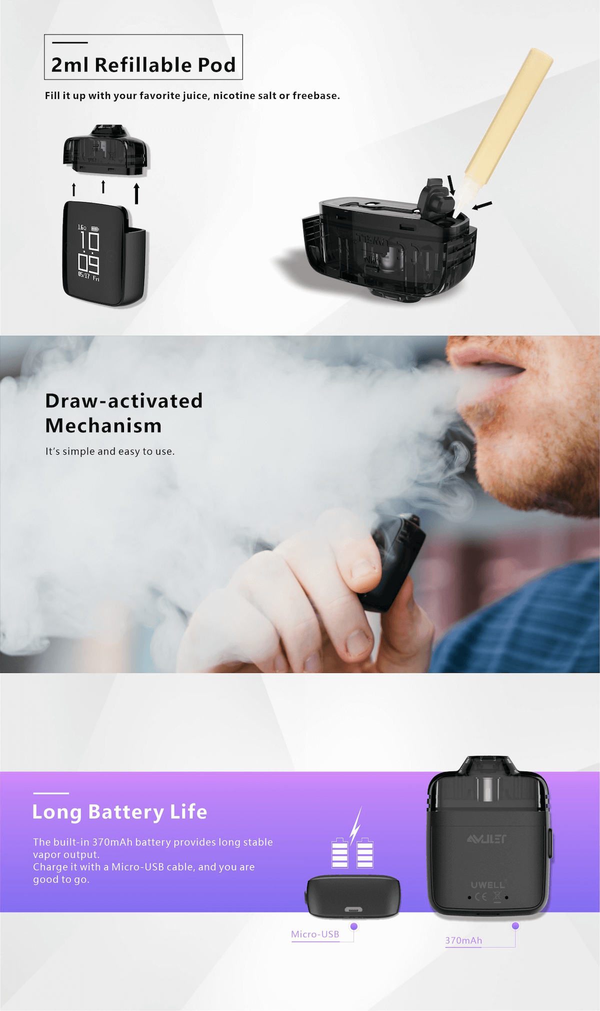 Uwell Amulet Watch Detail